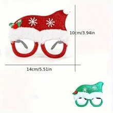 (1入) 2024新年頭飾，假日派對裝飾，頭飾，聖誕樹馴鹿眼鏡架 - 彩色 - 查看 7