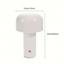 1 Table Lamp For Cordless Touch Dimming, USB Rechargeable LED Night Light, Modern Mushroom Table Lamp For Living Room/Bar/Bedroom/Bedside/Study/Home/Office - Pink - View 2