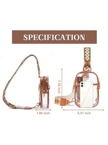 Clear Sling Bag, Clear Fanny Pack Stadium Approved For Women Crossbody Bag Purses Transparent Chest Bag With Adjustable Strap - Black - View 6