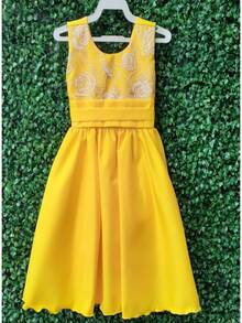 Baby Girls Dresses - 黃色 - 查看 1