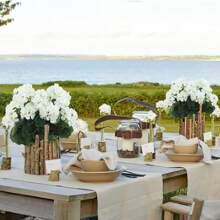 1/2/4pcs 14" Large Artificial Geranium Faux Plastic Purple Flowers For Home Wedding Kitchen Garden Table Centerpieces Indoor Outdoor Decor Fake Plants Room Decor Fall Decor Autumn Decor Centerpieces - White - View 3