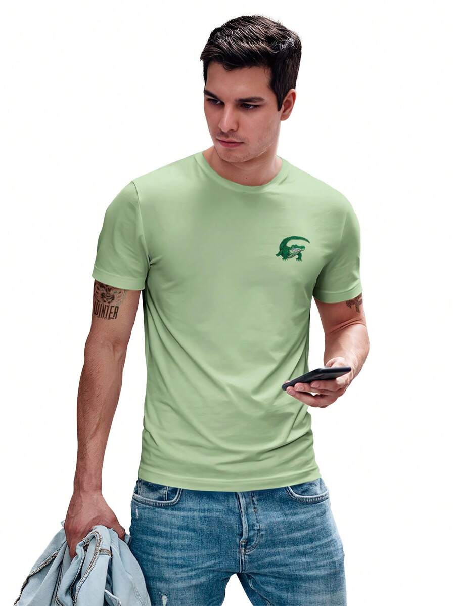 Men T-Shirts - Màu xanh Ô liu - Xem 1
