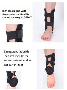 1pc Ankle Brace Providing Support And Recovery From Sprains And Twists, Unisex Sports Gear - Black - View 4