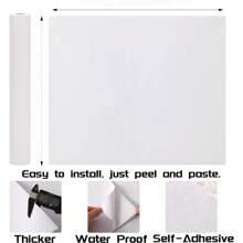 自粘式壁紙,易於粘貼,可用於立式線、桌子和門的牆壁接觸紙,讓裝飾變得更輕鬆 - 玫紅色 - 查看 6