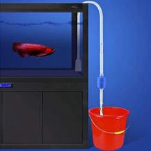 1pc Easy-To-Use Aquarium Gravel Cleaner Siphon For Quick Water Change And Gravel Cleaning - Blue - View 4