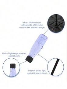 1 Pieza Paraguas Portátil Plegable De Bolsillo - Morado - Ver 3