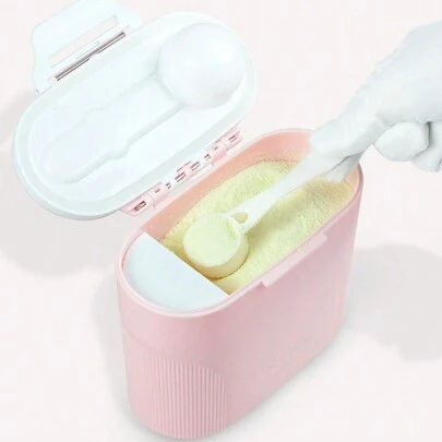Portable Baby Formula Dispenser, Large Capacity Milk Powder Container With Storage Compartment, Moisture-Proof And Sealed For Separating Food And Fruit When Out And About