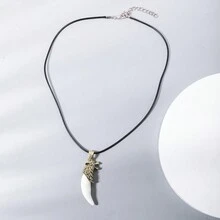 1 件酷狼牙吊墜項鍊適合 8-16 歲男孩,非常適合約會或派對禮物 - 彩色 - 查看 1