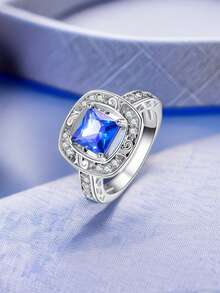 1個時尚精美的方形鋯石戒指,是母親節和情人節禮物的理想之選 - 0111 - 查看 14