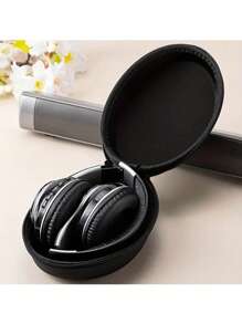 1個輕盈、柔軟的eva耳機收納盒-非常適合攜帶、通用的無線耳機！適用於商務、旅行、學校、大學、辦公室使用的藍牙耳機、無線耳機、耳機和耳塞 - 黑色 - 查看 1