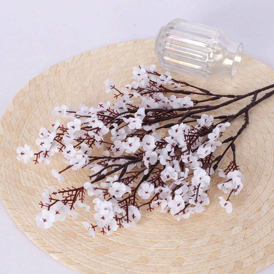 Mini Artificial Baby's Breath Flowers - White - View 1