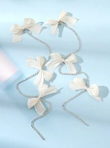 2pcs Ballet & Bohemian Style Faux Flower Crystal Hairpin Hair Clips Claw Clips Hair Claws Hair Slide Hair Barrettes