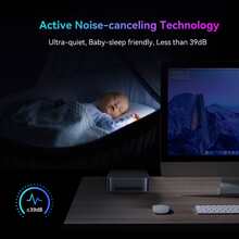 Blackview MP80 迷你电脑英特尔第 12 代 N97(最高 3.6 GHz)、16GB LPDDR5 512GB M.2 SSD 迷你台式电脑 Windows 11,支持双 LAN、3 个 HDMI 兼容、2.4/5G WiFi、4K UHD 适用于英国 - 英標插頭 - 查看 9