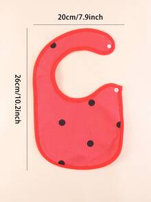 2pcs/Set Baby Bibs With Fruit & Floral Pattern, Waterproof & Drool-Proof With Adjustable Snap Closure - Multicolor - View 8