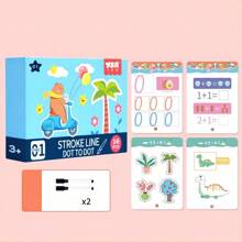 兒童筆控制訓練可擦除集中練習卡幼稚園玩具思維拼圖早期教育玩具配件隨機分配 - 2 連線成畫 36頁 - 查看 9