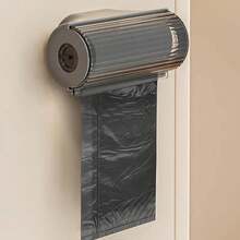 1PC Garbage Bag, Storage Artifact, Special Bag, Large Capacity Toilet Wall Mounted Plastic Convenience Bag, Trash Bag - White - View 5