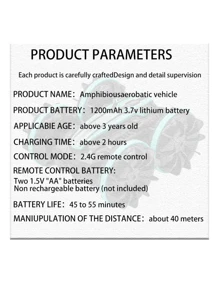 水陸兩棲遙控車,2.4ghz手勢感應4wd遙控船,360°旋轉防水遙控特技車,適合4-12歲兒童禮物,適用於各種地形,海灘、泳池、水中玩具 - 綠色 - 查看 9