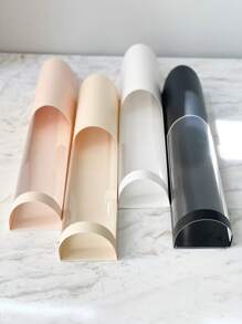 5pcs Flower Packaging Gift Box Pvc Handbag Flower Tube Bag, Suitable For Proposal, Valentine'S Day Party, Birthday Party, Surprise Box - White - View 7