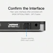 VENTION 数字光纤音频线 光纤 Toslink 音频线 S/PDIF 端口 适用于蓝光 CD DVD、条形音箱、智能电视、家庭影院 - 黑色 - 查看 4