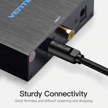 VENTION 数字光纤音频线 光纤 Toslink 音频线 S/PDIF 端口 适用于蓝光 CD DVD、条形音箱、智能电视、家庭影院 - 黑色 - 查看 3