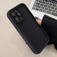 1 个黑色简约凹凸防摔防刮 Tpu 手机壳带凹槽保护设计兼容 iPhone 11/11pro/11pro Max/12/12mini/12pro/12pro Max/13/13mini/13pro/13pro Max/14/14pro/14plus/14pro Max/15/15pro/15plus/15pro Max - 黑色 - 查看 4