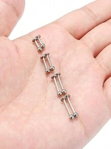 8 Piezas De Joyería De Piercing De Anillo De Oreja, Labio, Trago, Cartílago, Pendiente De Perno Con G23 Titanio De 16g 6mm 8mm 10mm 12mm