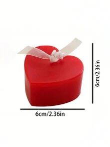 1入組心形裝飾蠟燭燈,家居裝飾模擬蠟燭,工藝擺件,生日禮物,婚禮派對裝飾,臥室照明,晚餐露營野餐,完美的派對裝飾 - 紅色 - 查看 6