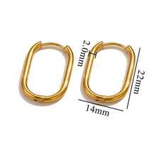 2pcs Stainless Steel Rectangular Geometric Earrings Fashion Simple DIY Earrings Jewelry Accessories - Rectangular Earrings - View 19