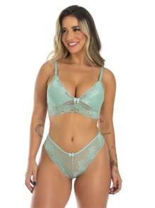 Women Sexy Lingerie Sets - Màu xanh Bạc hà - Xem 1