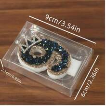 透明壁挂式浴室镜面搁架，用于放置化妆品和洗漱用品，无需钻孔安装，防水，万圣节和圣诞节装饰品 - 黑色 - 查看 3