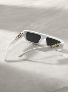 1副男士时尚豹纹黑色眼镜，夏季海滩拍照配饰，适合夏季海滩度假、户外旅行