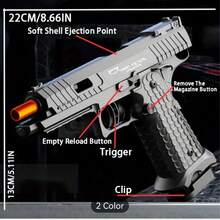 1pc Adult Mini Gun Toy, Stress-Relief Toy For Adults, Suitable For Relieving Adhd, Anxiety, Best Gift For Friends - White - View 9