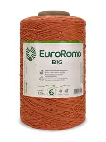 Barbante EuroRoma Nr 6 Big Cone 1.8kg 1830m - Cores - Tricô / Crochê - Telha - Visão 2