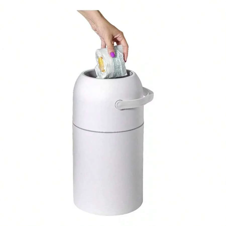 Baby Mel Bathroom Trash Bin - White - View 1