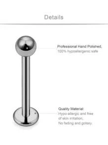 8 Piezas De Joyería De Piercing De Anillo De Oreja, Labio, Trago, Cartílago, Pendiente De Perno Con G23 Titanio De 16g 6mm 8mm 10mm 12mm