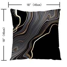 1pc Marble Pattern Pillow Case, Nordic Simple Sofa Cushion Cover, Living Room Decor, Bedroom Decor, Single-Sided Printed Throw Pillow Cover - Multicolor - View 2