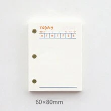 1pc(60张)3孔活页本迷你3孔替芯活页本内页内芯方形日周计划手帐计划本自律卡本效率贴纸本简约贴纸纸每日计划周计划备忘录多功能学生便利贴本可撕不干胶便签纸自律每日计划本时间管理周计划todo list计划打卡卡可爱ins风手账留言本 - 多色-僅紙張 - 查看 7