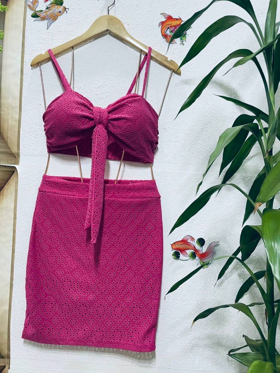 Women Two-Piece Outfits - 粉色 - 查看 1