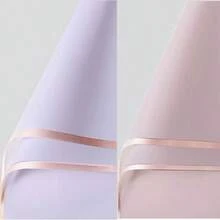 10入組/套金邊果凍膜防水花包裝紙,有兩種顏色可選 - 紫色 - 查看 3