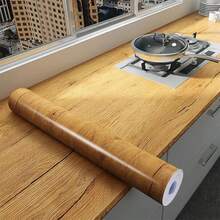 1捲木紋壁紙pvc防水家具木門櫥櫃翻新復古貼紙自粘壁紙加厚版 - 彩色 - 查看 8