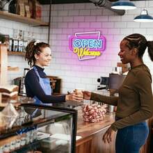 Open Neon Led Signs, Open Welcome Neon Wall Decor, Neon Open Signs With Usb Power Supply For Business, Bar, Store, Salon, Hotel - Multicolor - View 5