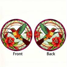 1入組,蜂鳥＆紅白花窗掛陽光板,春夏家居裝飾,廚房裝飾,陽台裝飾,門壁吊飾,聖誕禮物/新年禮物/情人節禮物 - 彩色 - 查看 3