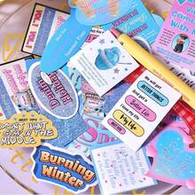 50入組可愛卡通貼紙,創意剪貼材料,適用於行李箱、筆記本、手機殼和拼貼等多用途裝飾 - 藍色 - 查看 1