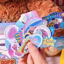 50入組可愛卡通貼紙,創意剪貼材料,適用於行李箱、筆記本、手機殼和拼貼等多用途裝飾 - 藍色 - 查看 2