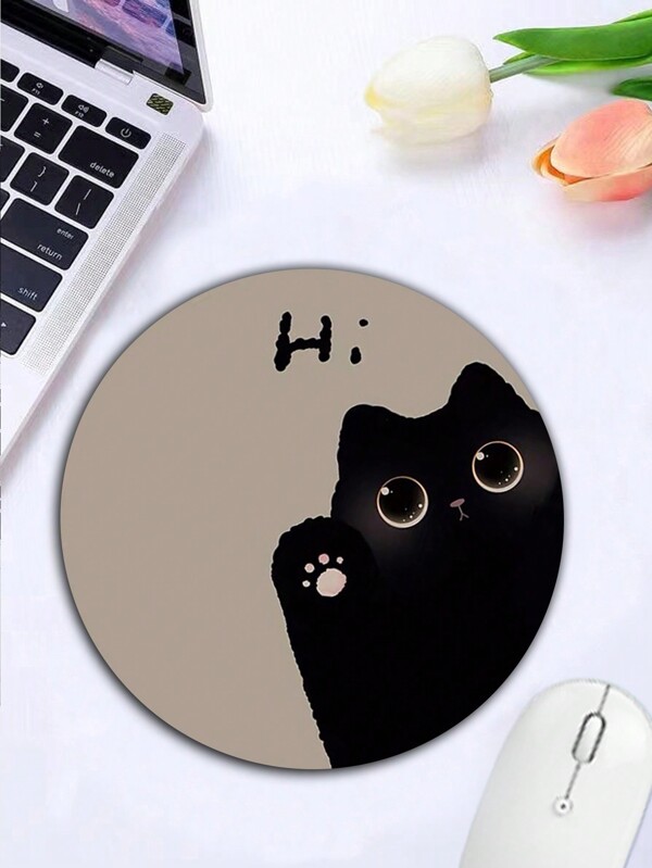 حصيرة الماوس، حصيرة الماوس الدائرية، حصيرة الماوس المخصصة بخامة ليكرا سُمكها مزدوج ، قاعدة المطاط غير قابلة للانزلاق، حصيرة الماوس اللاسلكية الشخصية للحاسوب , يمكن غسلها