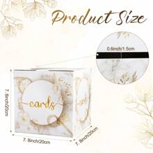 Wedding Card Box With Slot Marble Wedding Envelope Box For Reception Wedding Money Box Gift Card Box For Party, Birthday, Bridal Shower, Anniversaries, Graduation Decorations - Marble Model - View 2