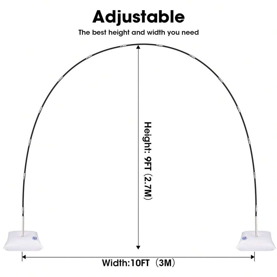 Balloon Arch Kit, 9FT Height & 10FT Width Adjustable Balloon Arch Stand