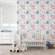 Boho Seabed Vinyl Wallpaper Self-Adhesive Seahorse Shells Stars Bubbles - White - View 1