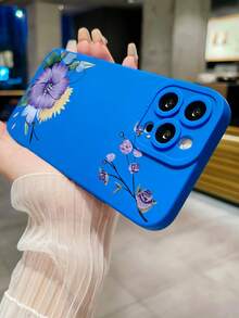 1個紫色花紋手機殼,適用於iphone,三星,小米/紅米,oppo/realme,vivo,infinix