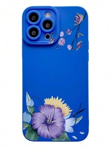 1個紫色花紋手機殼,適用於iphone,三星,小米/紅米,oppo/realme,vivo,infinix